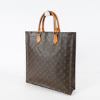 Louis Vuitton Sac Plat Monogram Canvas Hand Tote Bag Brown M51140 08E412310010