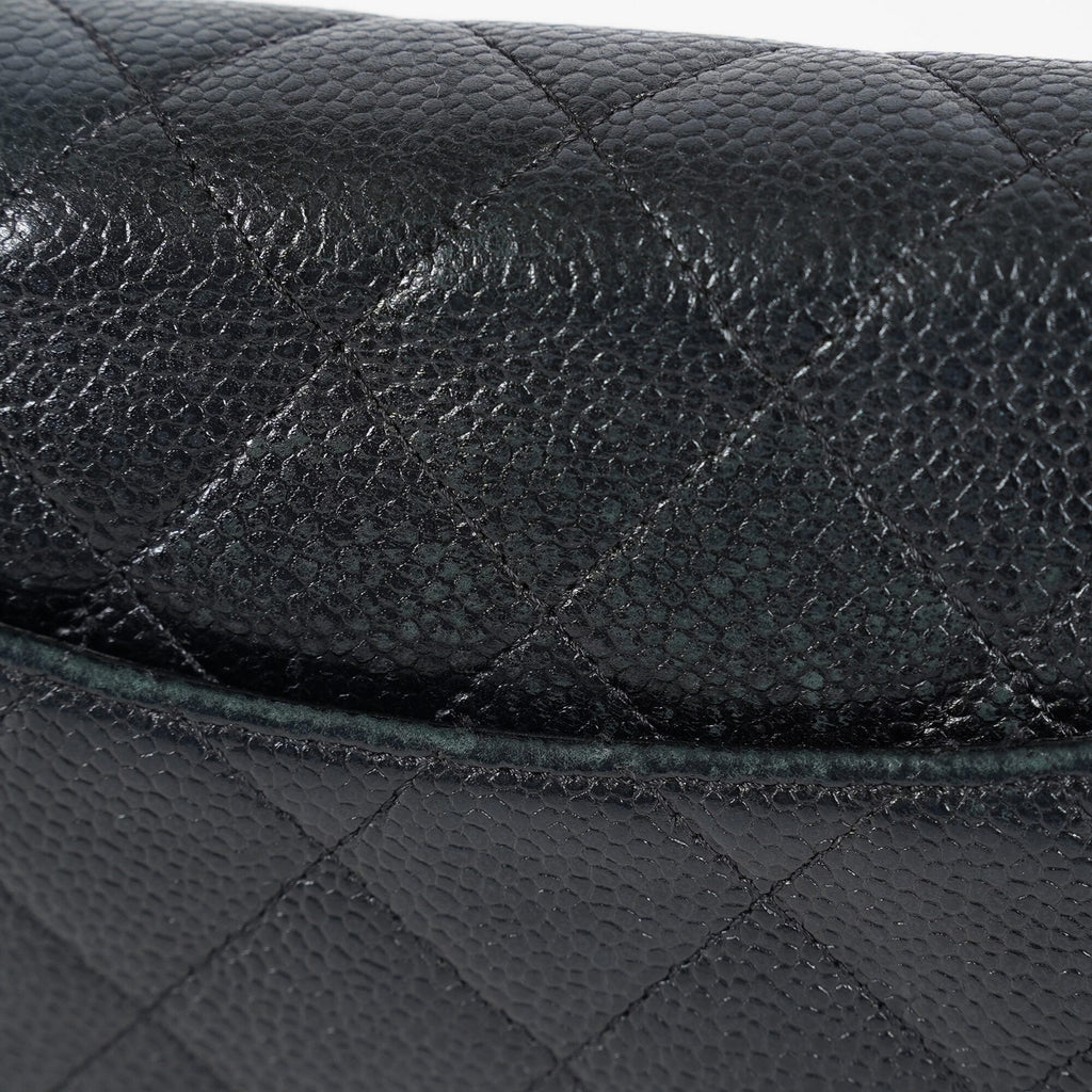 Chanel Caviar Quilted Wallet On Chain WOC Black Crossbody Bag Gold 07E2620790012