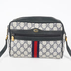 GUCCI Sherry Line GG Supreme Shoulder Bag Navy Crossbody Vintage 08E242640010
