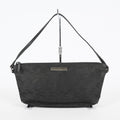 Gucci GG Canvas Boat Pochette Black Shoulder Pouch Bag Vintage Used 08E052090002