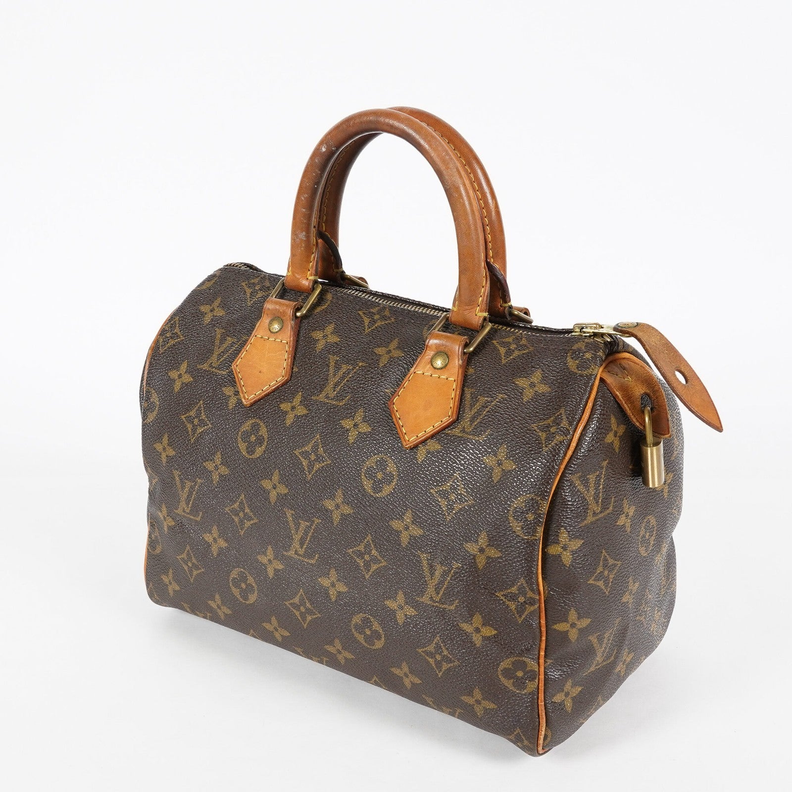 Louis Vuitton Speedy 25 Monogram Brown Handbag M41528 Used Vintage 07E187480012