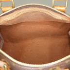 Louis Vuitton Speedy 25 M41528 Monogram Canvas Boston Handbag Brown 07E057150004