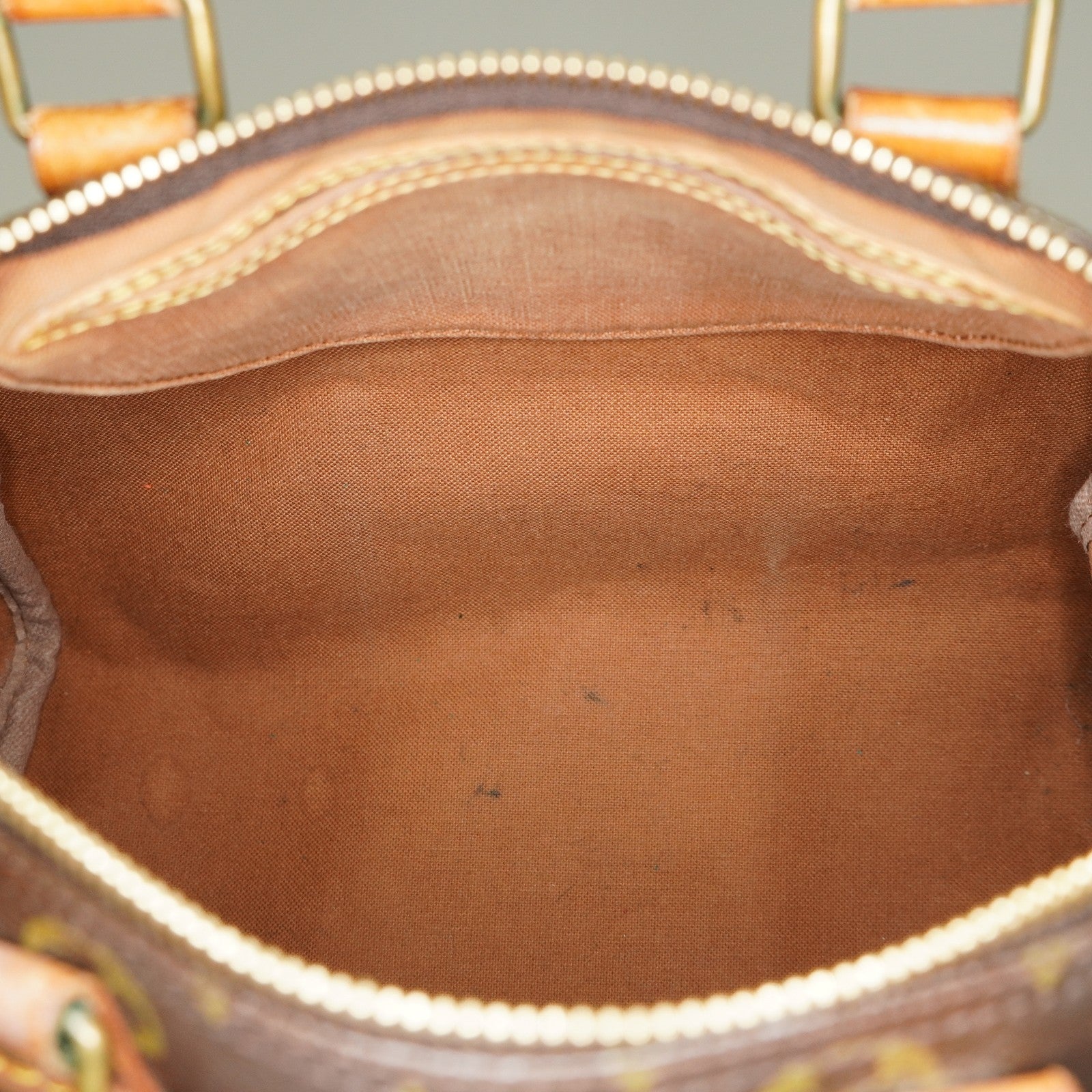Louis Vuitton Speedy 25 M41528 Monogram Canvas Boston Handbag Brown 07E057150004