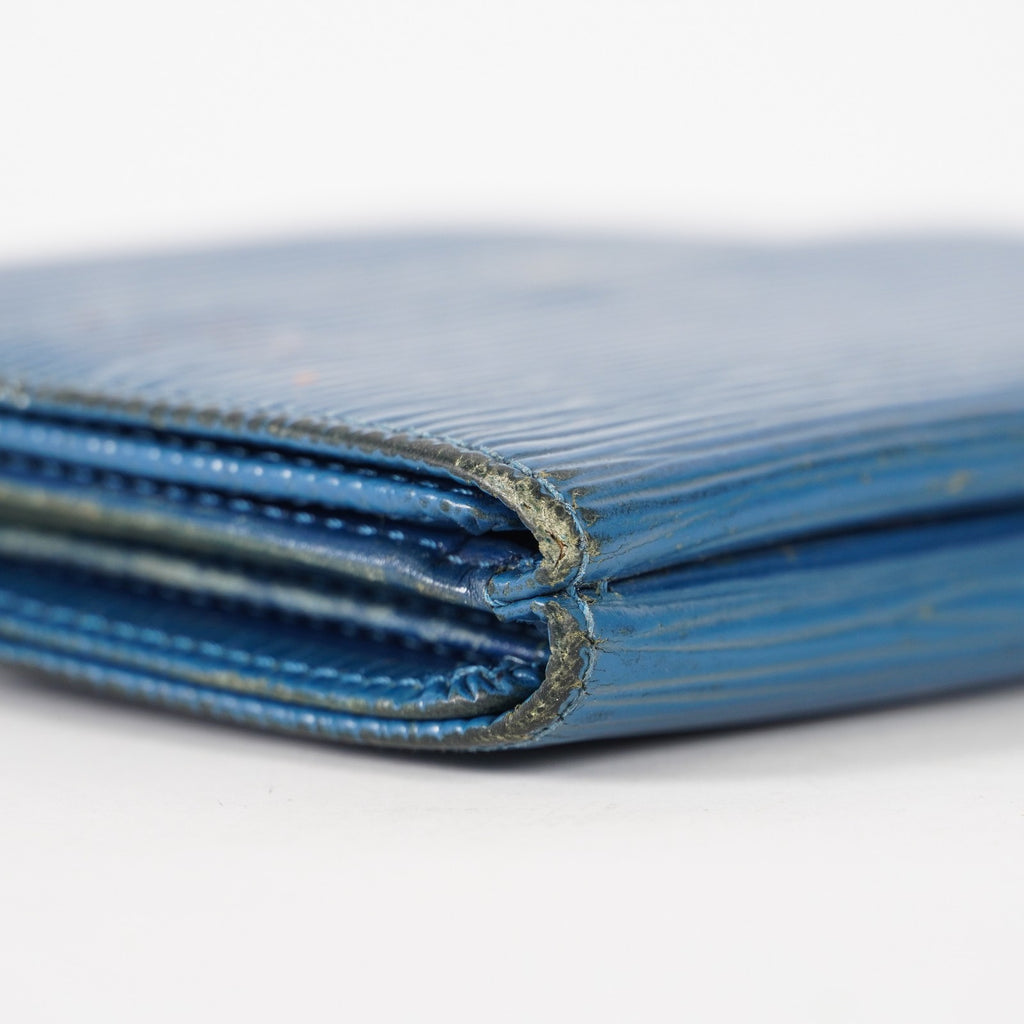 Louis Vuitton Blue Epi Leather Elise Compact Wallet  XY215