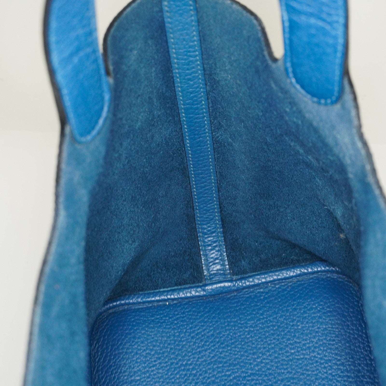 Hermes Picotin Lock MM Taurillon Clemence Leather Bag Blue Used 07E2822660025