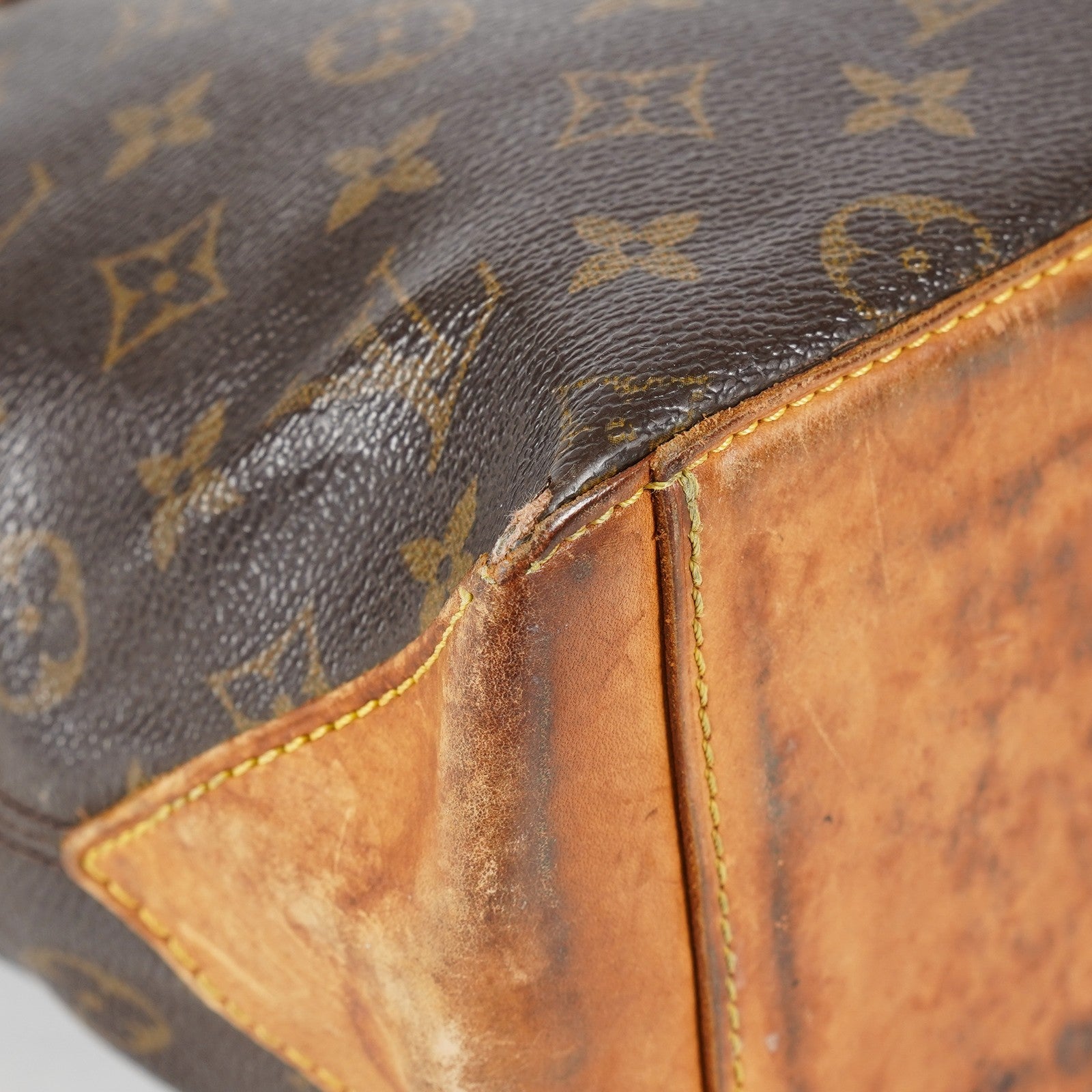 Louis Vuitton Cabas Piano Tote M51148 Monogram Canvas Brown Used 08E072310008