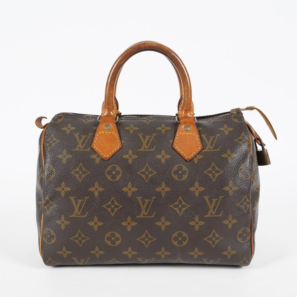 Louis Vuitton Speedy 25 M41528 Monogram Brown Boston Hand Bag Used 07E216490015