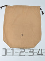 Louis Vuitton Dust Bag Storage Pouch Drawstring Beige LV Logo Authentic 38x46