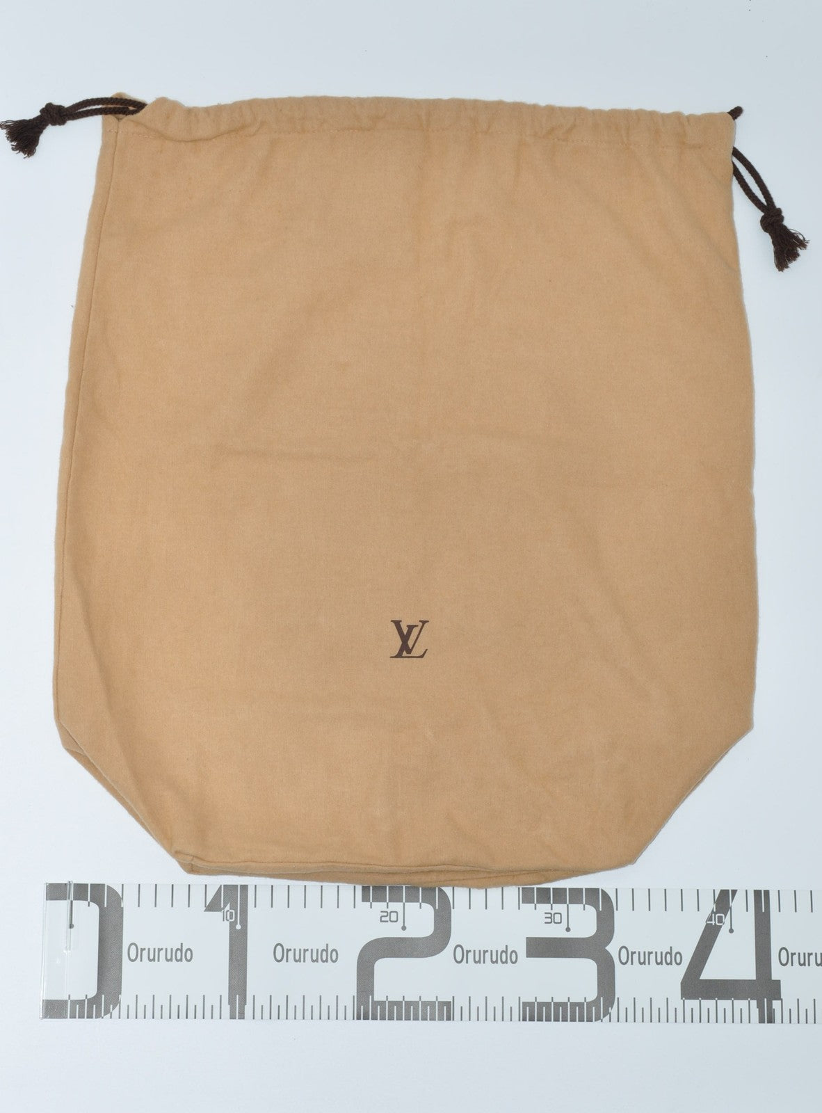 Louis Vuitton Dust Bag Storage Pouch Drawstring Beige LV Logo Authentic 38x46