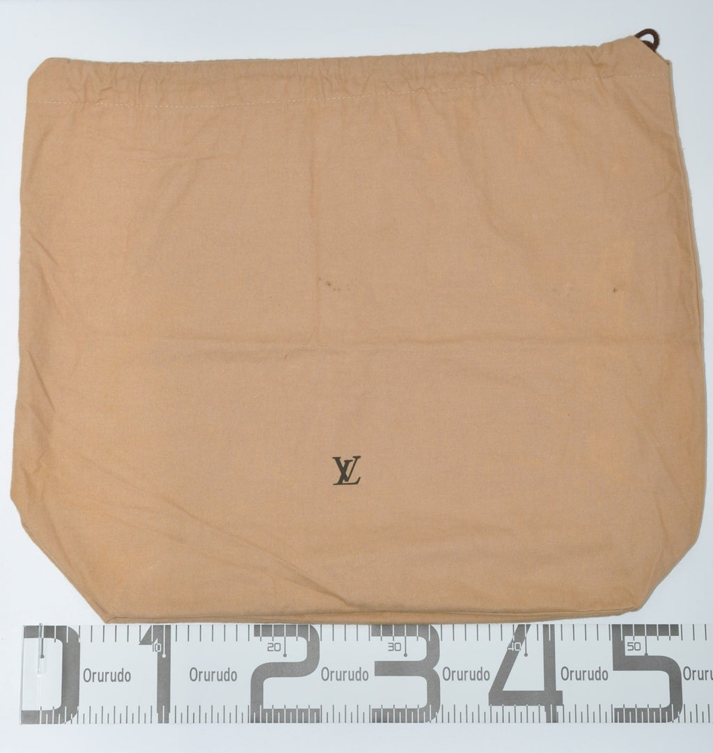 Louis Vuitton Dust Bag Storage Pouch Drawstring Beige LV Logo Authentic 42x45