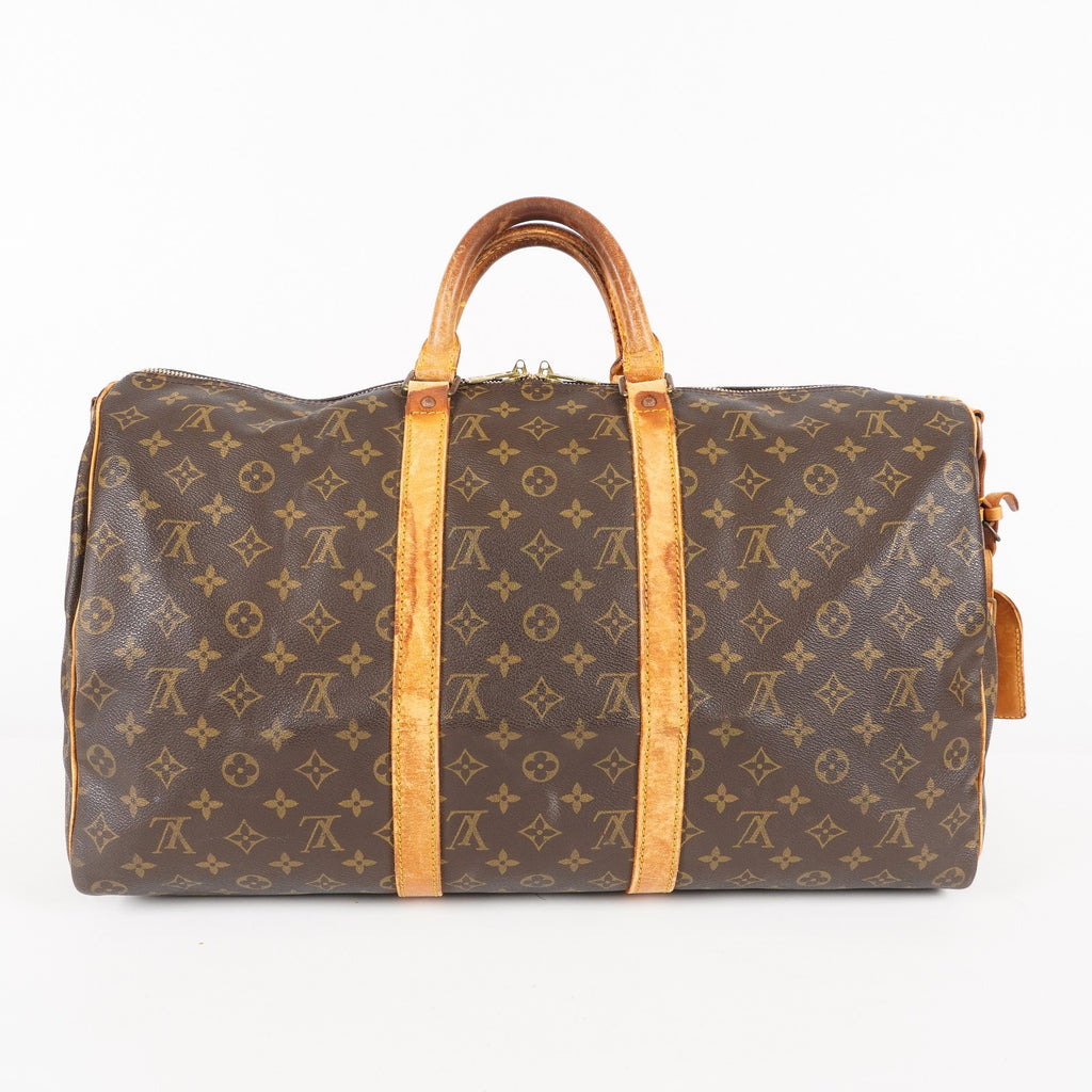 LOUIS VUITTON Keepall 50 Monogram Boston Bag Brown vintage M41426 06E133300010