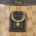 Gucci Abbey Tote Bag Beige GG Canvas Leather Shoulder Bag Vintage 09M032266016