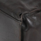CHANEL Vintage CC Black Leather Drawstring Shoulder Bag 26cm Used 07E118580027