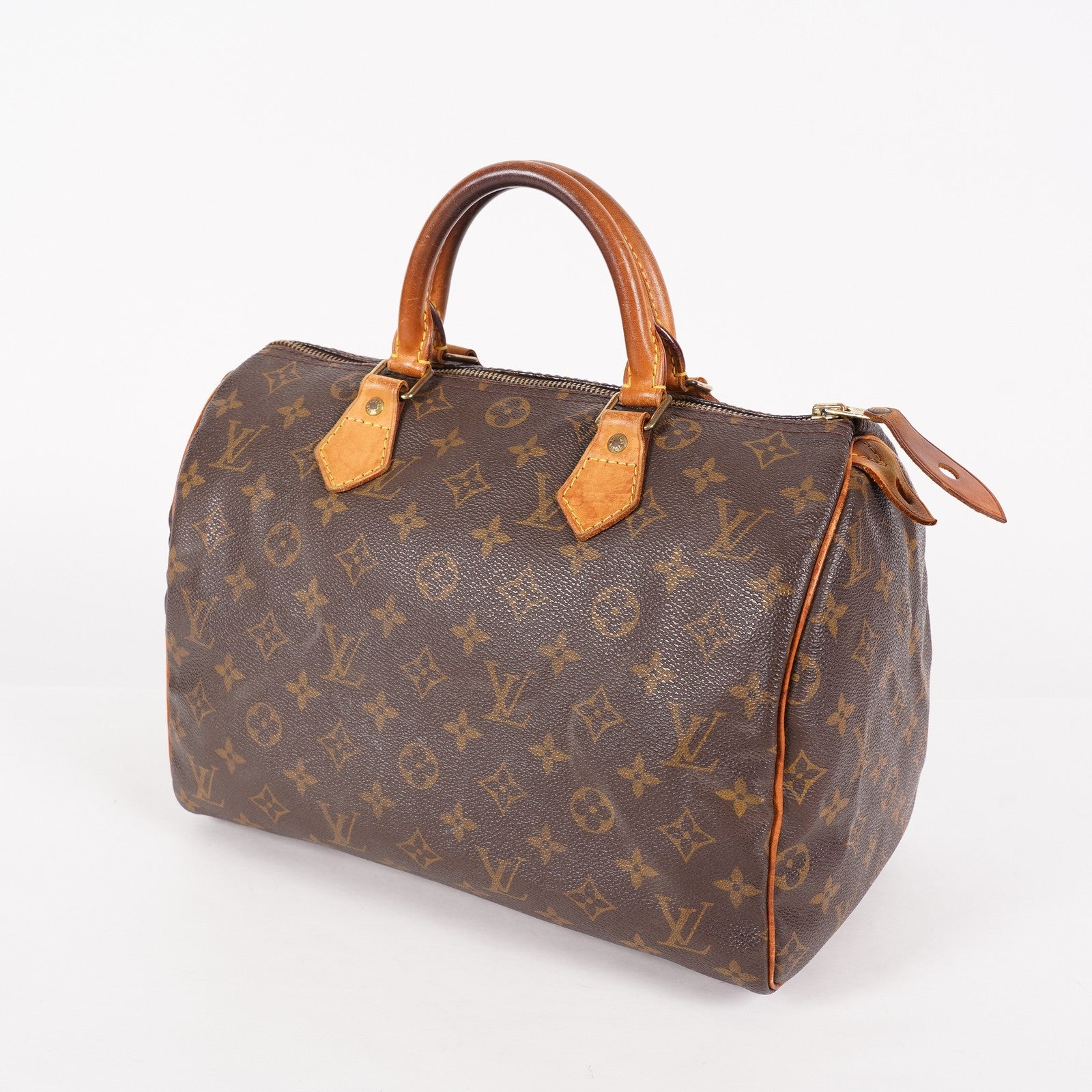Louis Vuitton Monogram Speedy 30 Handbag Brown Coated Canvas M41526 06E035170030