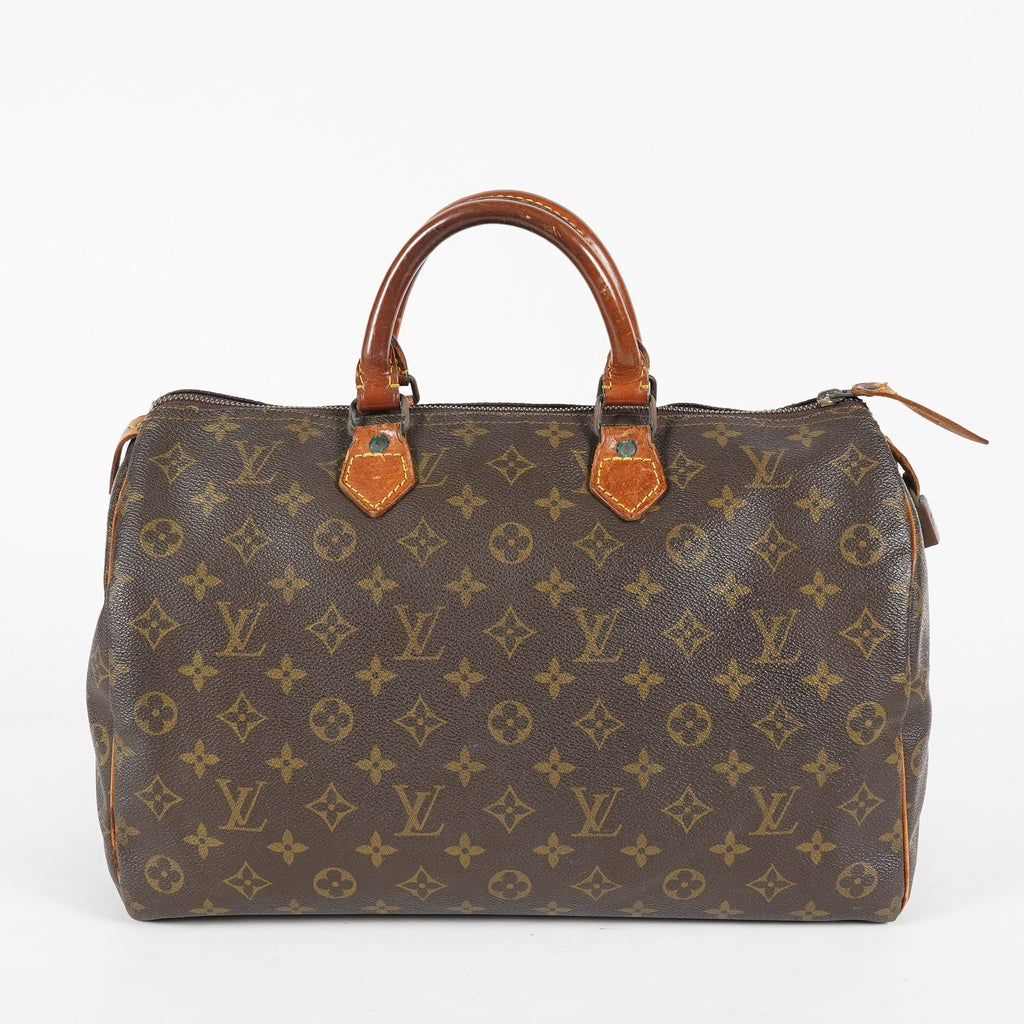 Louis Vuitton Speedy 35 M41524 Monogram Canvas Hand Bag Brown Used 07E103850017