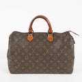 Louis Vuitton Speedy 35 M41524 Monogram Canvas Hand Bag Brown Used 07E103850017