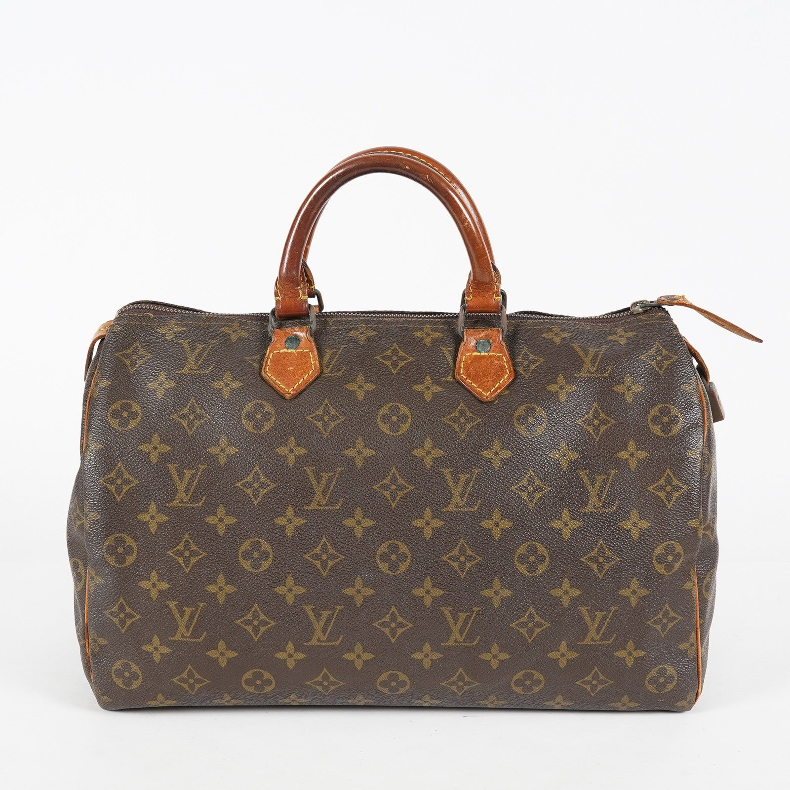 Louis Vuitton Speedy 35 M41524 Monogram Canvas Hand Bag Brown Used 07E103850017