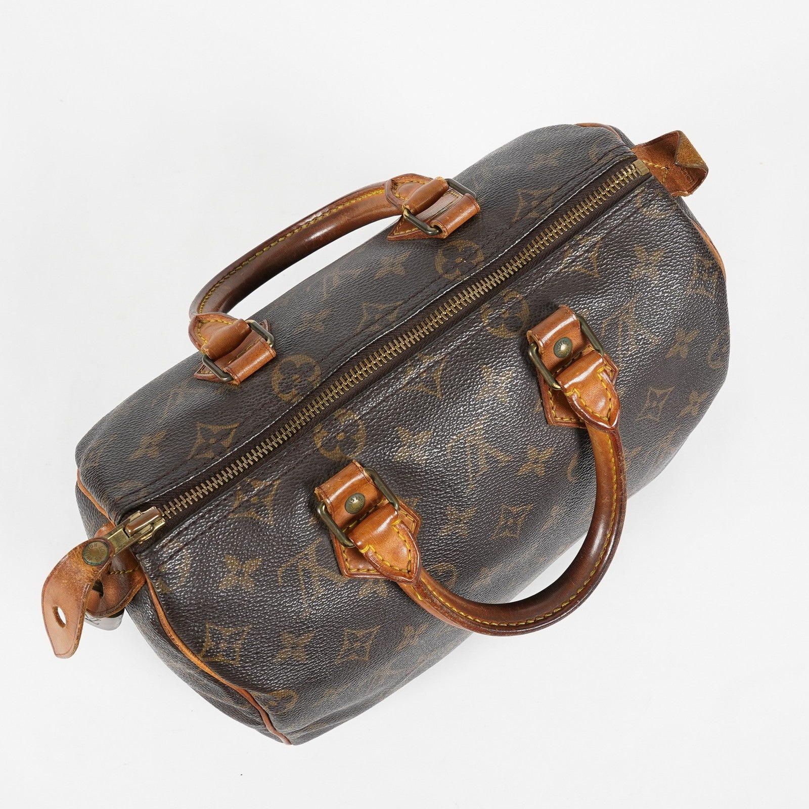 Louis Vuitton Speedy 25 M41528 Monogram Brown Boston Hand Bag Used 07E216490015