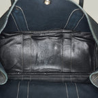 Hermes Garden Party 30 TPM Handbag Tote Leather Canvas Black 05E024290016