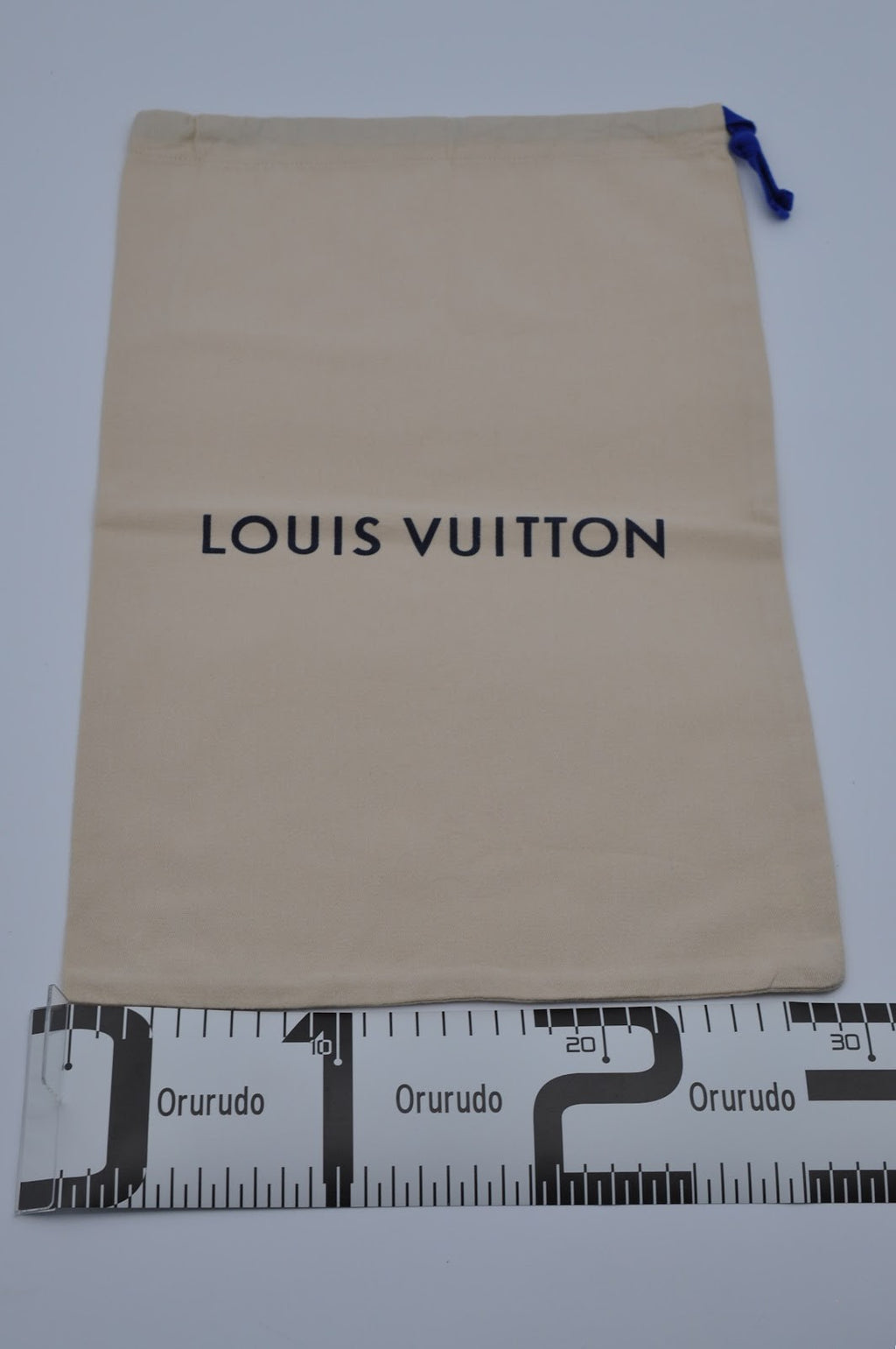 Louis Vuitton Dust Bag Storage Pouch Drawstring Cream Logo Authentic 29x37
