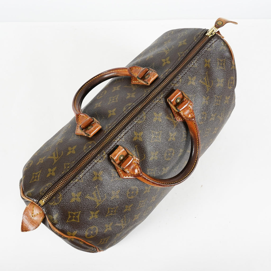 Louis Vuitton Speedy 35 M41524 Monogram Canvas Brown Used Handbag 01E054950021