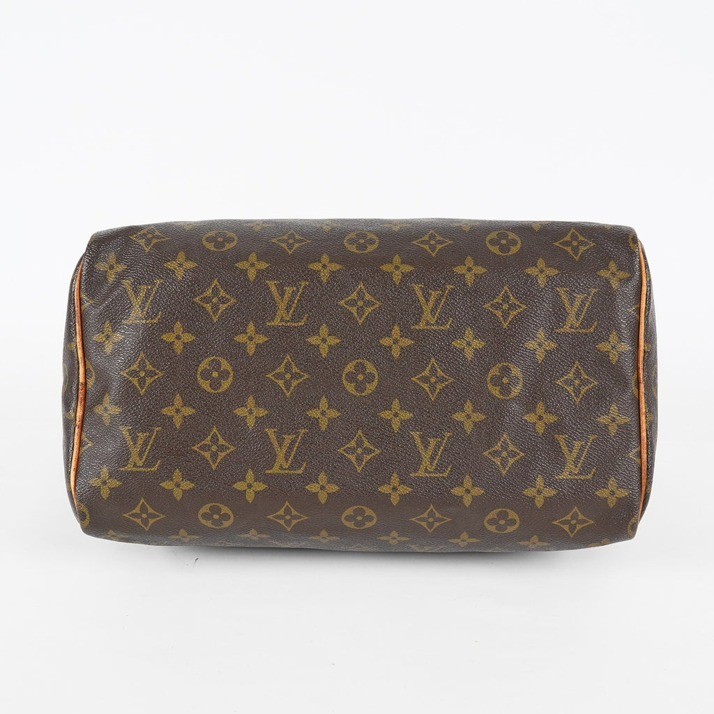 Louis Vuitton Speedy 30 Monogram Canvas Brown Boston Handbag M41526 08E065170002