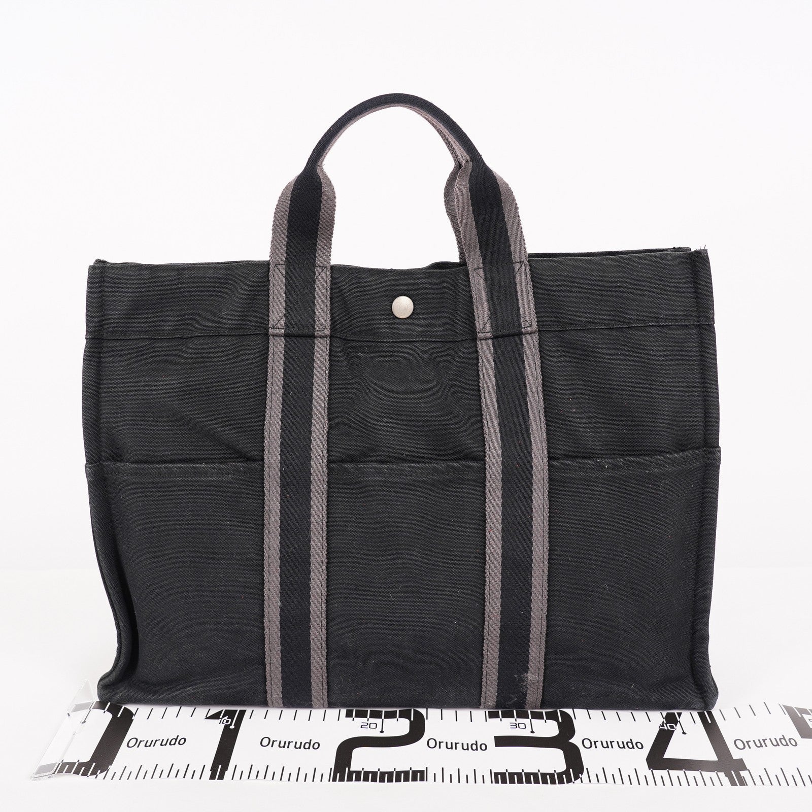 Hermes Fourre-Tout MM Huroto Tote Bag Black 06E31715025