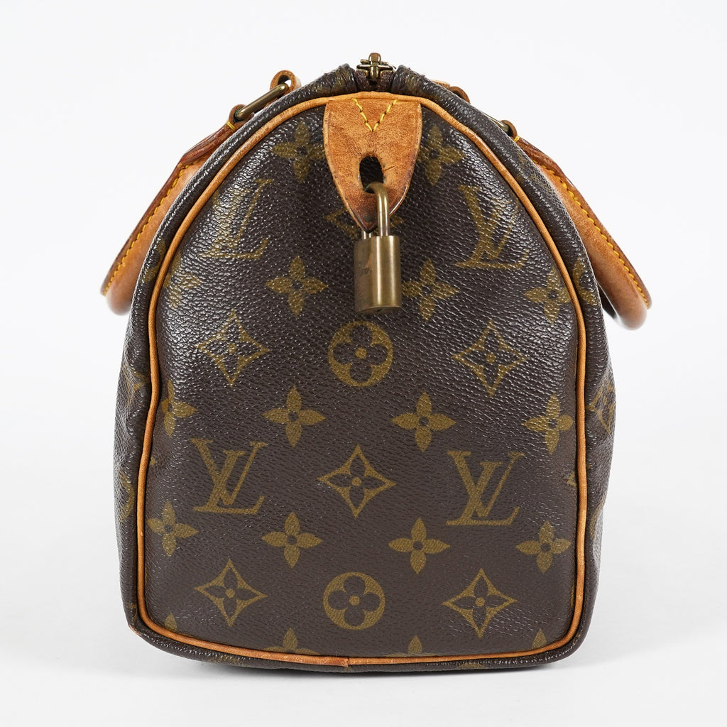Louis Vuitton Speedy 25 M41528 Monogram Brown Boston Hand Bag Used 07E166270015