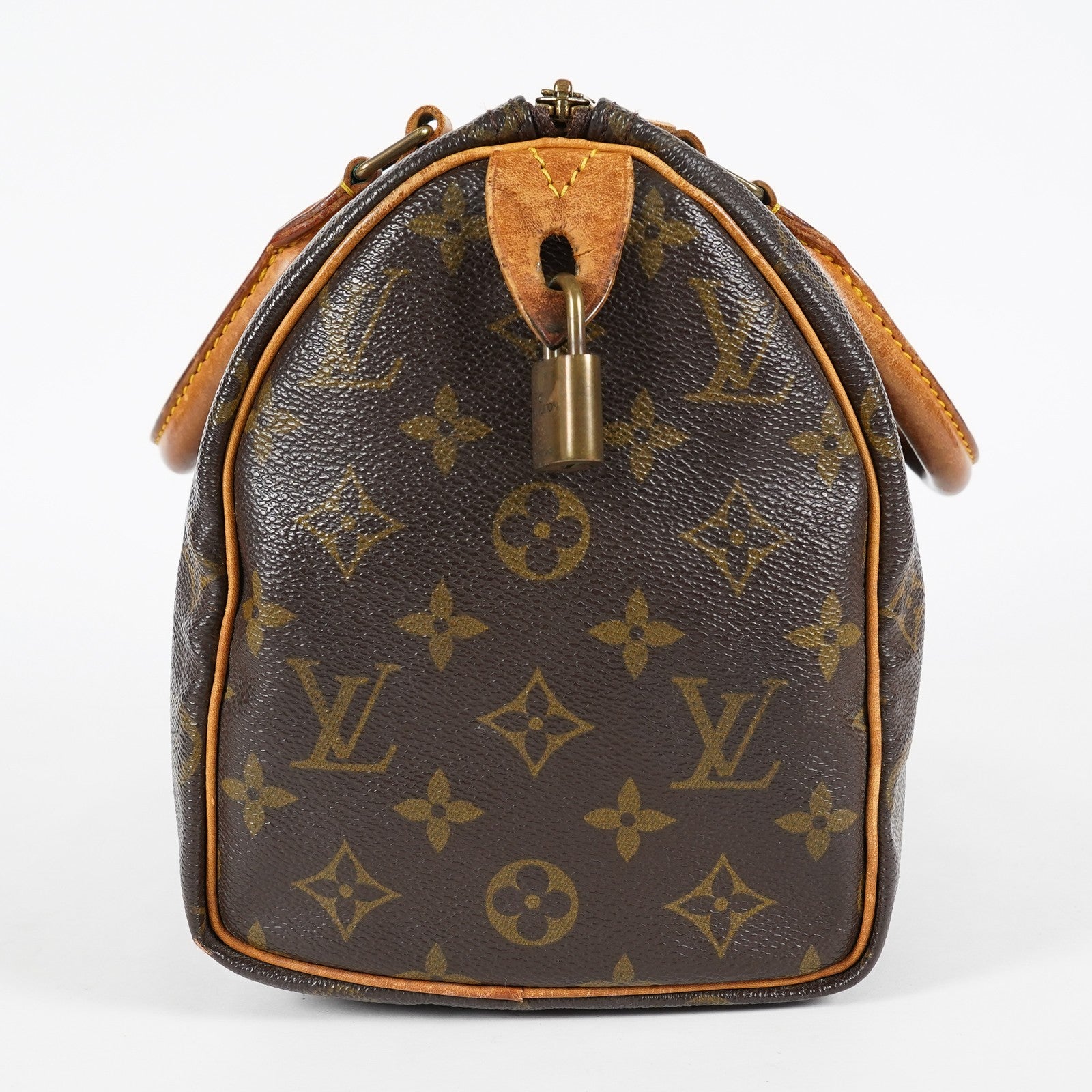 Louis Vuitton Speedy 25 M41528 Monogram Brown Boston Hand Bag Used 07E166270015