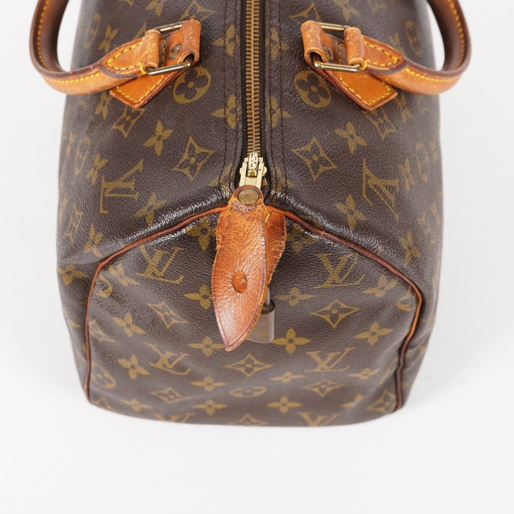 Authentic Louis Vuitton Monogram Speedy 30 Handbag vintage M41526 05E076050013