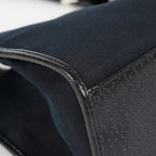 Gucci Jackie Vintage Handbag Shoulder Bag 30cm Black Canvas Leather 07E153190009