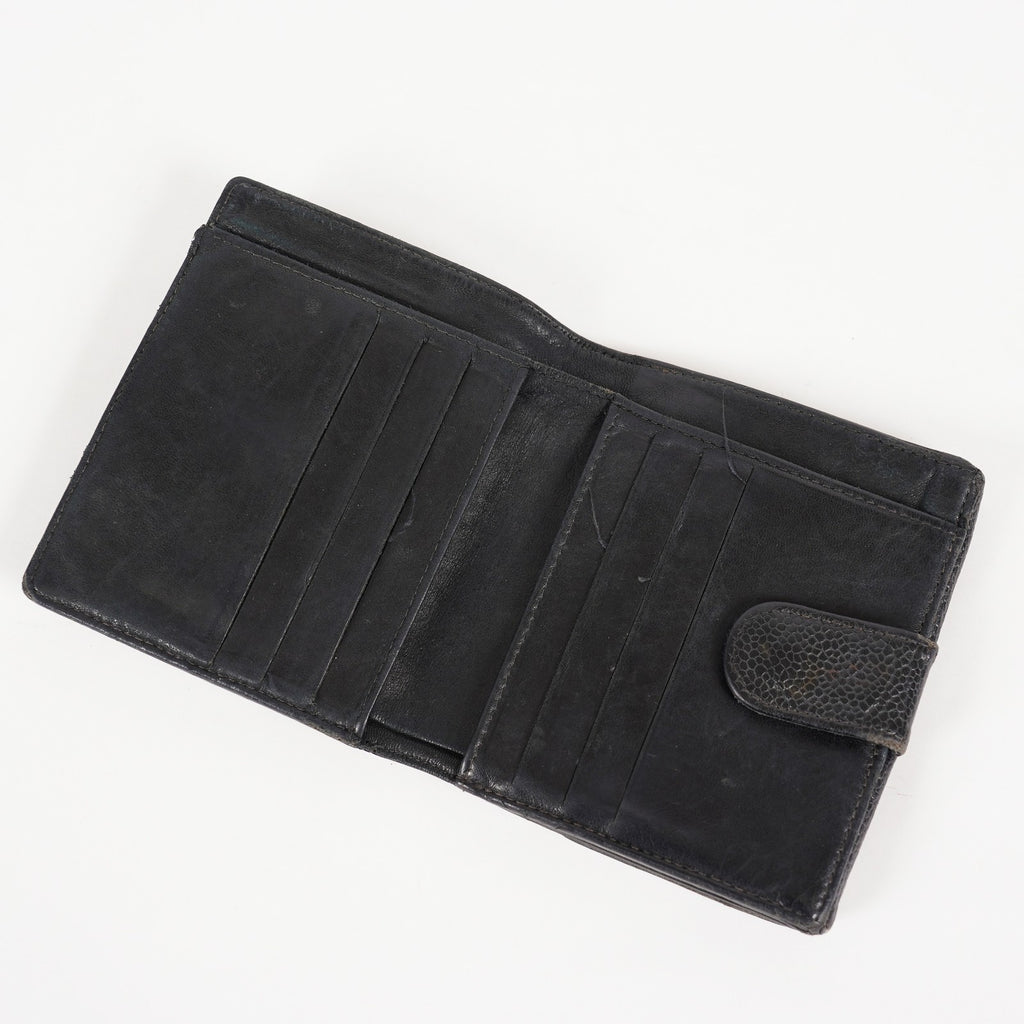 Chanel Caviar Skin Black  Trifold Wallet Compact 06E46825025