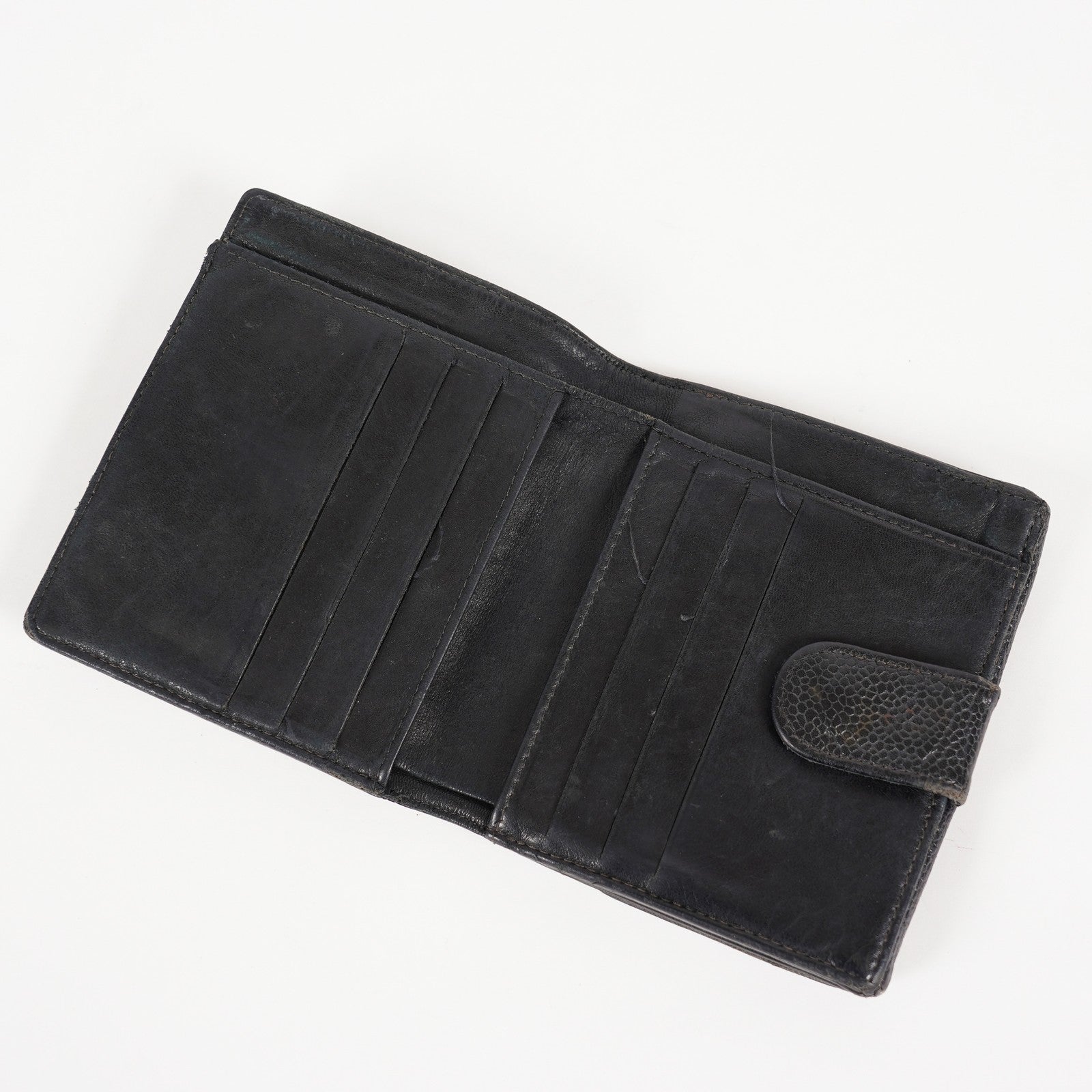 Chanel Caviar Skin Black  Trifold Wallet Compact 06E46825025