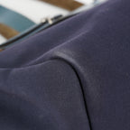 Hermes Herbag Cabas MM Navy Canvas Blue Leather Tote Hand Bag Used 08E043960012