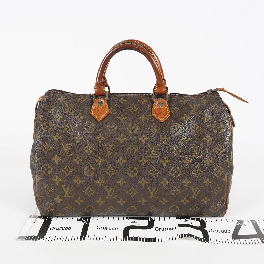 Louis Vuitton Speedy 35 M41524 Monogram Canvas Hand Bag Brown Used 07E103850017