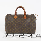 Louis Vuitton Speedy 35 M41524 Monogram Canvas Hand Bag Brown Used 07E103850017