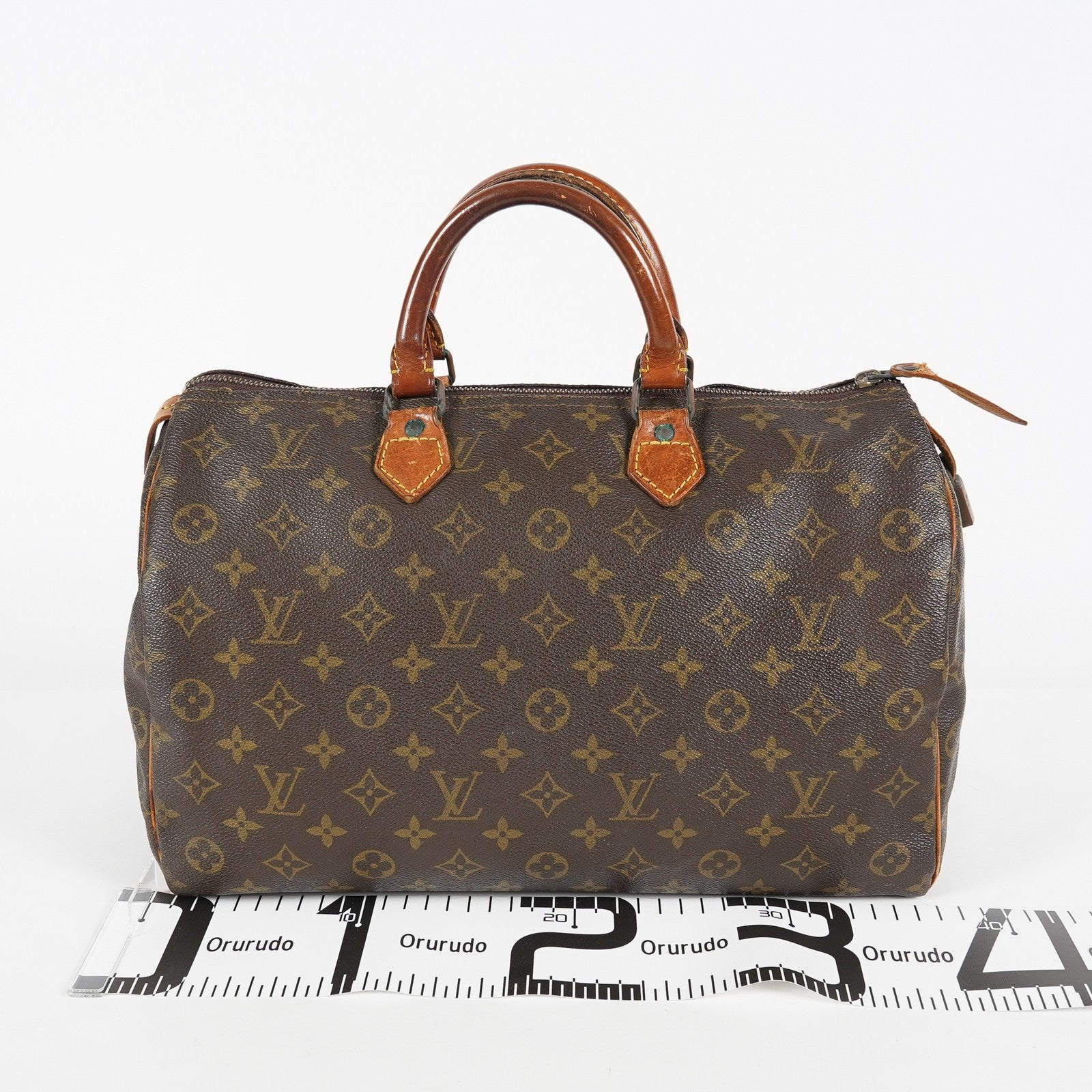 Louis Vuitton Speedy 35 M41524 Monogram Canvas Hand Bag Brown Used 07E103850017