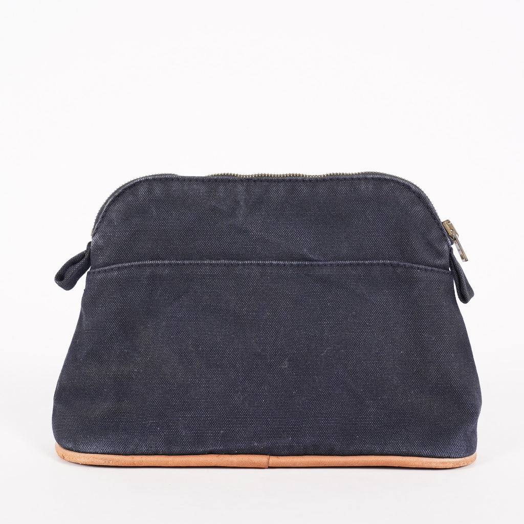 Authentic HERMES Bolide Pouch PM Canvas Black 06E01605027