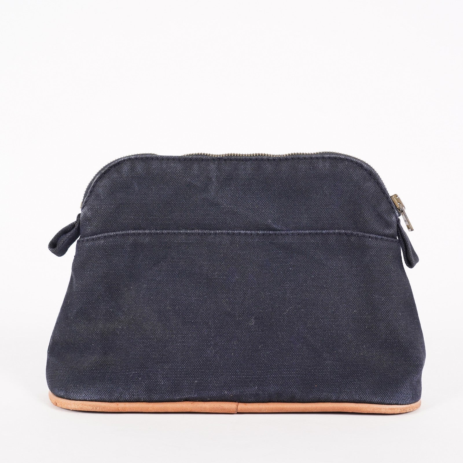Authentic HERMES Bolide Pouch PM Canvas Black 06E01605027