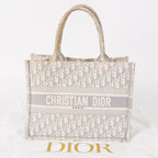 Christian Dior Book Tote Toile de Jouy Beige Gray Canvas Bag 02E207260003