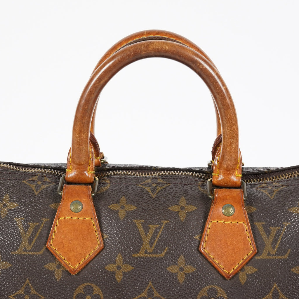 Louis Vuitton Speedy 25 M41528 Monogram Brown Boston Hand Bag Used 07E216490015