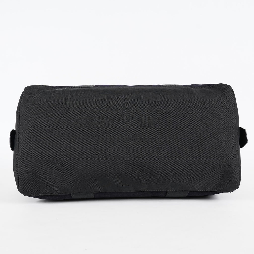 CHANEL Sports Line Boston Bag 40cm Black Canvas Used Vintage Duffle 07E186930027