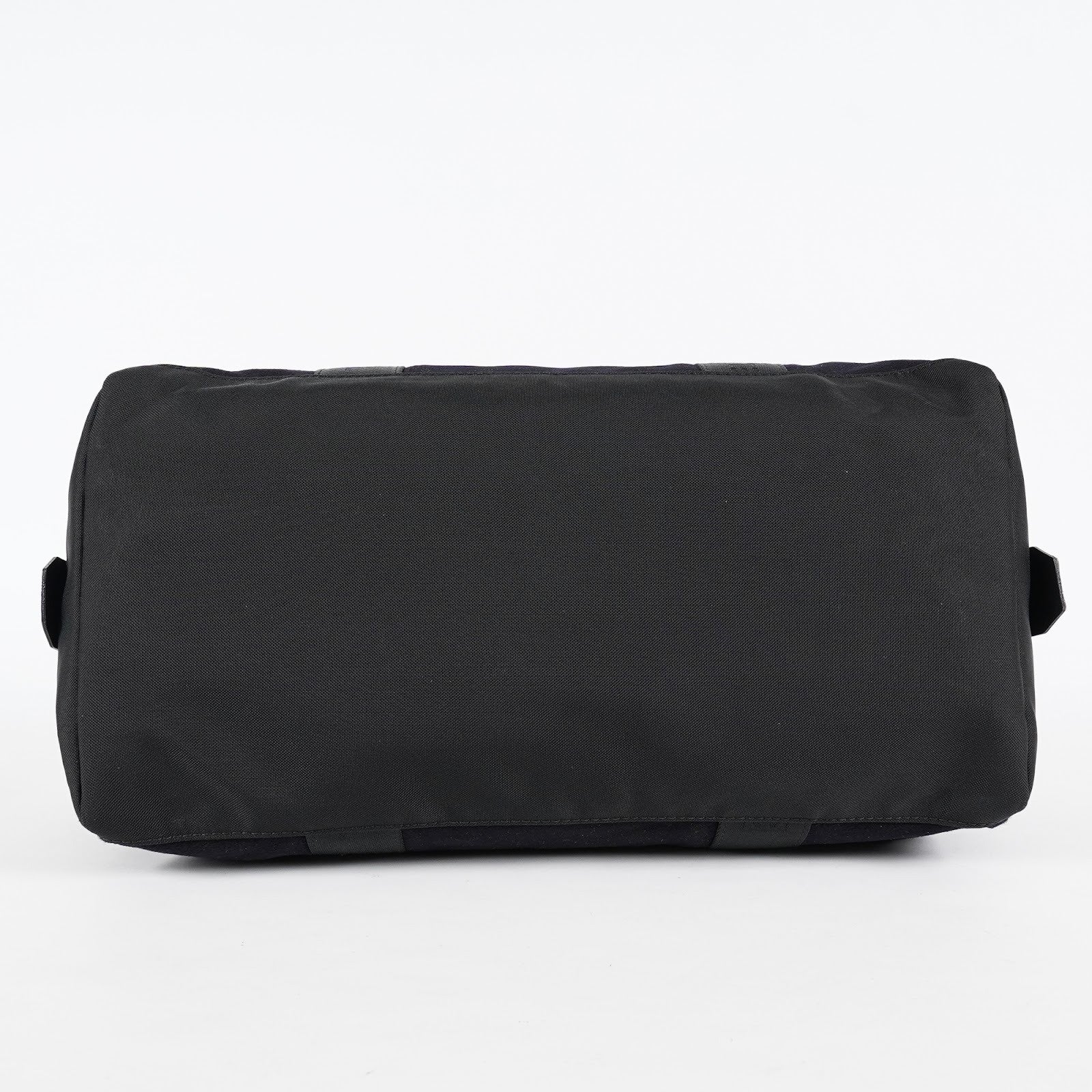 CHANEL Sports Line Boston Bag 40cm Black Canvas Used Vintage Duffle 07E186930027