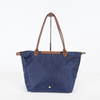 Longchamp Le Pliage Long Handle Tote Bag 33cm Navy Nylon Women Used 08E12825007