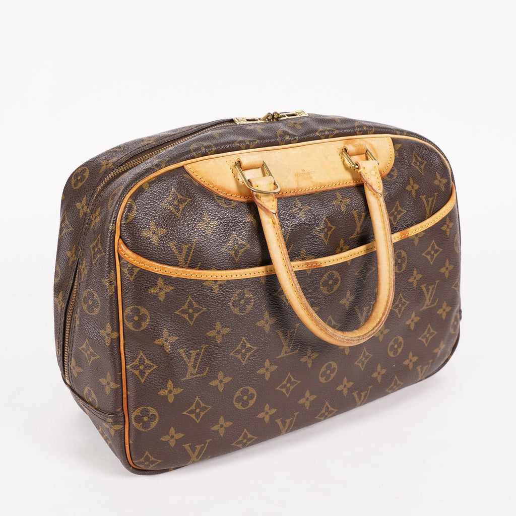 Louis Vuitton Monogram Deauville M47270 Hand Bag Brown Used 07E262750001