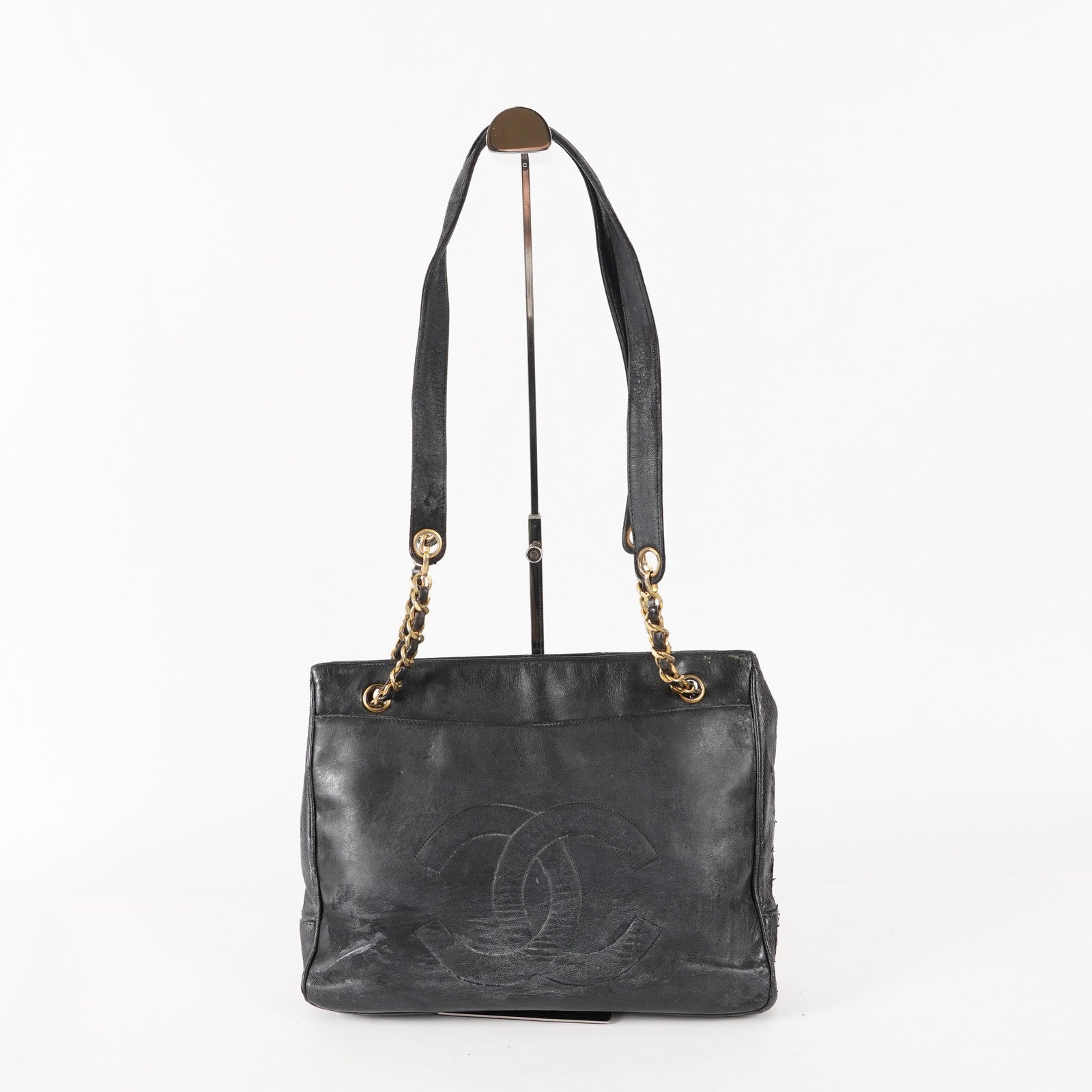 CHANEL vintage CC CC Mark Double Chain Bag Big Coco Shoulder Bag 03E565280011