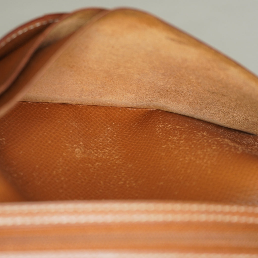 Hermes Bearn Soufflet Long Wallet Brown Leather Gold Hardware Used 08E022090008