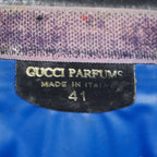 Gucci GG Supreme Clutch Bag 29cm Navy Canvas Leather Used Auth 09E20935010