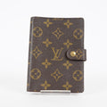 Louis Vuitton Monogram Agenda PM Notebook Cover R20005 Brown Used 08E21825007