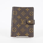 Louis Vuitton Monogram Agenda PM Notebook Cover R20005 Brown Used 08E21825007